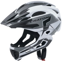 Unisex – Erwachsene C-Maniac Pro Helmet, Weiß/Schwarz Matt, M