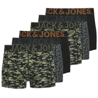 Jack & Jones Boxershorts Jack & Jones Herren 6er-Pack Boxer-Shorts Unter-Hosen Multipack schwarz S