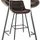 CLP Barhocker Weston 1er gepolstert Metallgestell mit Fußstütze 45 x 45 x 110 cm Braun