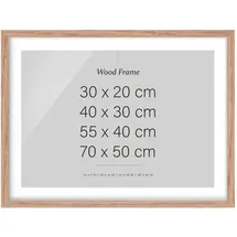 Bilderdepot24 Bilderrahmen Eiche beige 20x25 cm 1 St.