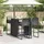 vidaXL Gartenbar Set 5-tlg. Schwarz