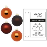 Inge‘s Christmas Decor Kugel Shiny Chestnut - WE Love Christmas - Magic by Inge - 12 Stück / 8cm