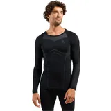 Odlo Thermounterwäsche Herren Fundamentals Performance Warm I Funktionsshirt Langarm I Warme Skiunterwäsche Langarm Funktionsshirt mit Rundhals I Herren