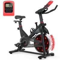 BIGZZIA Heimtrainer Fitness Fahrrad für Zuhause Fitness - Kardio Training Indoor Bikes (Mit Trinkflaschenhalter), Belastbarkeit 120 kg - LCD-Display schwarz