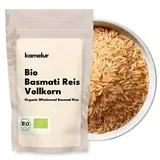 (9,45 EUR/kg) 1kg Bio Basmati Reis Vollkorn, ungeschält ohne Zusätze BIO