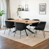Home Deluxe AVENCIA 200 x 76 x 120 cm Light Oak/schwarz