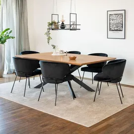 Home Deluxe AVENCIA 200 x 76 x 120 cm Light Oak/schwarz