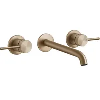 GESSI 316 Flessa 2-Griff-Waschtisch-Wand-Armatur, 200-170mm - warm bronze gebürstet