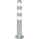 moravia - city Ladesäulen Rammschutz-Poller aus Stahl, H 800 mm, Reflexringe weiß...