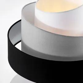 LINDBY Coria 1-flammig rund schwarz/grau/weiß