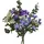 2474U Kunstblumenstrauß Blau Lila Weiß, Künstliches Blumen-Bouquet 60 cm Eva - Blau/Lila/Weiß/Grün