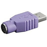 Goobay Wentronic USB/Ps2 Adapter USB Ps2 Grau, violett Adapter Cable – Adapter für Kabel (USB, PS2, Grau, violett)