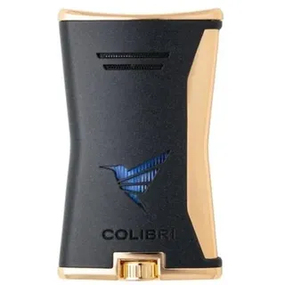 COLIBRI Feuerzeug Slim schwarz/gold