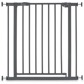 hauck Türschutzgitter Open N Stop 2, Dark Grey«, auch als Treppenschutzgitter verwendbar; 75-80 cm, - Metall, Kunststoff, 75 - 80x77 Verlängerung erhältlich, Kindersicherheit, Schutzgitter