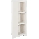 Gecheer Kunststoffschrank Spindschrank Terrassenschrank Balkonschrank Geräteschuppen Kunststoff Holzdesign Weiß 40x43x125 cm