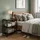 Relaxdays Nachtschrank 61 x 60 x 30 cm Schwarz