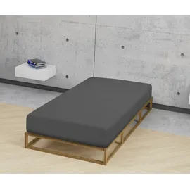 biberna 0077866 Jersey-Elastic 120 x 200 - 130 x 220 cm titanium