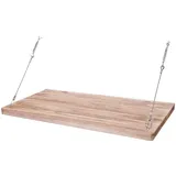 Mendler Wandtisch HWC-H48, Wandklapptisch Wandregal Tisch mit Tafel, klappbar Massiv-Holz ~ 100x50cm
