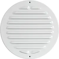 Upmann Upmann, Wetterschutzgitter zum Schrauben Lüftungsgitter rund - 250mm Alu weiß