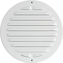 Upmann Upmann, Wetterschutzgitter zum Schrauben Lüftungsgitter rund - 250mm Alu weiß