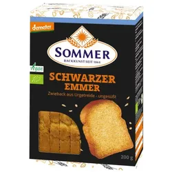 Sommer Schwarzer Emmer Zwieback ungesüßt, demeter