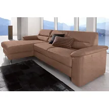 sit&more Ecksofa »Top Ascara L-Form«, inklusive Boxspring/Federkern-Polsterung, komfortablem Federkern braun