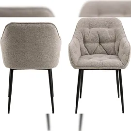 VCM Brooke Esszimmerstuhl mit Armlehne Beige