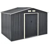 [en.casa] Gartenschuppen 277x191x192cm Stahlblech mit Satteldach