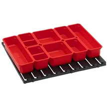 QBRICK SYSTEM Werkzeugkoffer Container Set 39 x 35 cm mit 8 Behältern