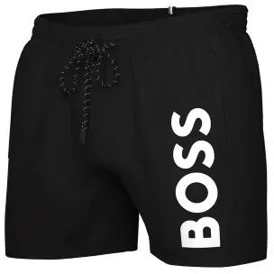 BOSS Badehosen Swimshorts Octopus Schwarz Polyamid Medium Herren