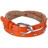 Esprit Armband Rock Rio Caribian Coral, aus Leder, Edelstahl, Orange, 38cm lang orange