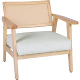 Home affaire Loungesessel VILLAINE, Einzelsessel, Rattan-Sessel mit Wiener Geflecht, Cord, Webstoff beige