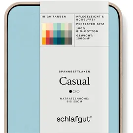 schlafgut Casual 120 x 200 - 130 x 200 cm blue light
