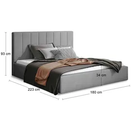 petits-meubles Boxspringbett 160 x 200 cm Grau