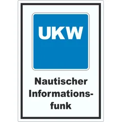 Nautischer Informationsfunk (mit Kanal) Aufkleber A5 (148x210mm)
