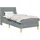 vidaXL Bettgestell mit Matratze Hellgrau 90 x 200 cm