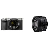 Sony Alpha 7C II | Spiegellose Vollformatkamera mit SEL2860 & SEL24F28G (33 MP, Echtzeit-Autofokus, 10 BPS, 4K Video, neigbarer LCD-Touchscreen) Silber/schwarz