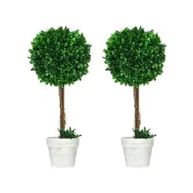 Homcom Künstliche Pflanzen 2er-Set mit Blumentopf