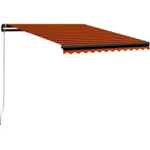 vidaXL Einziehbare Handbetrieben Markise 300 x 250 cm orange/braun 3055187