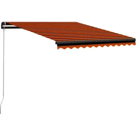 vidaXL Einziehbare Handbetrieben Markise 300 x 250 cm orange/braun 3055187