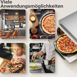 Wiltec Pizzaofen 2000W Silber