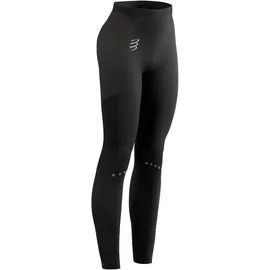 compressport Damen Winter Running Legging schwarz