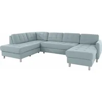 sit&more Wohnlandschaft Picasso U-Form, wahlweise mit Bettfunktion und Bettkasten blau
