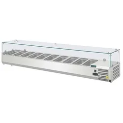 Polar Serie G Aufsatzkühlvitrine 10 x GN1/4 | Edelstahl | Kühlvitrine