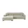 Möbel Kraft Eckcouch Flachgewebe 3-Sitzer Beige