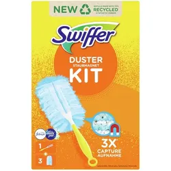 SWIFFER Duster Handgriff + 3 Staubfangtücher Febreze