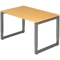 Bümö Schreibtisch Buche, Graphit, Nachbildung,Buche, Rechteckig, 120x74x80 cm, FSC