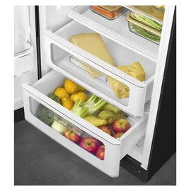 Smeg FAB28LBL6 Retro-Kühlschrank (270 l, 1530 mm hoch, Schwarz)