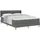 vidaXL Boxspringbett 140 x 200 cm Dunkelgrau