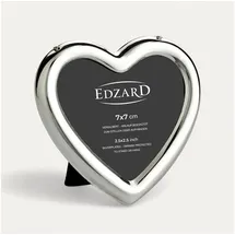 Edzard Bilderrahmen Herz edel versilbert 7x7 cm 3er Set